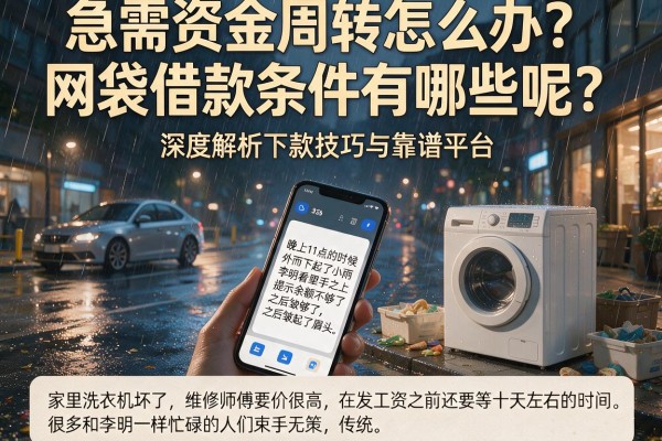 急需资金周转怎么办？网袋借款条件有哪些呢？深度解析下款技巧与靠谱平台