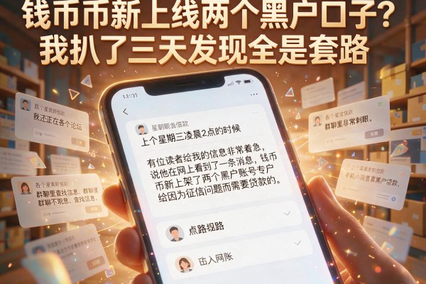 钱币币新上线两个黑户口子？我扒了三天发现全是套路