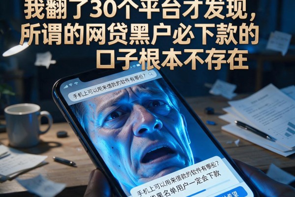 我翻了30个平台才发现，所谓的网贷黑户必下款的口子根本不存在
