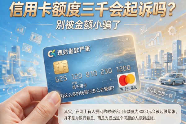 信用卡额度三千会起诉吗？别被金额小骗了，后果比你想的严重