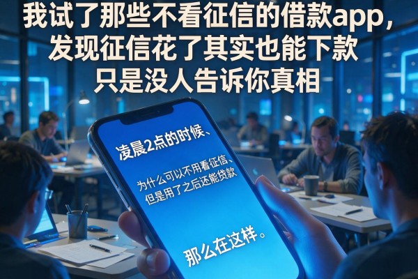 我试了那些不看征信的借款app，发现征信花了其实也能下款，只是没人告诉你真相
