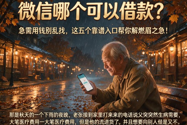 微信哪个可以借款？急需用钱别乱找，这五个靠谱入口帮你解燃眉之急！