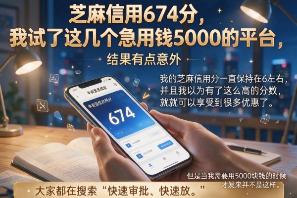 芝麻信用674分，我试了这几个急用钱5000的平台，结果有点意外