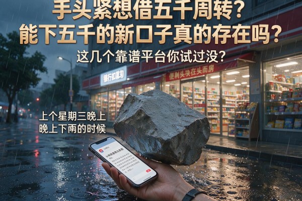 手头紧想借五千周转？能下五千的新口子真的存在吗？这几个靠谱平台你试过没？