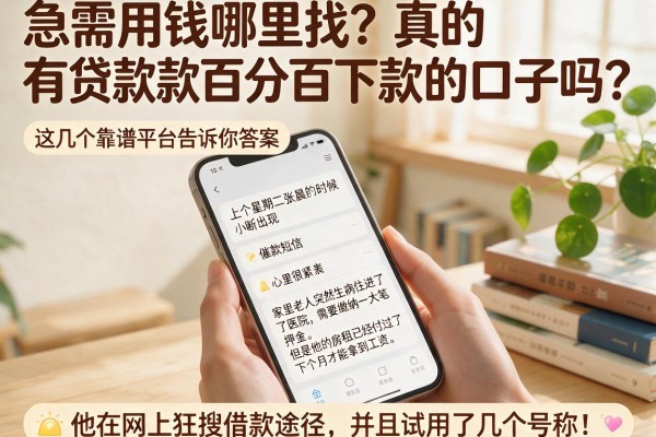 急需用钱哪里找？真的有贷款百分百下款的口子吗？这几个靠谱平台告诉你答案