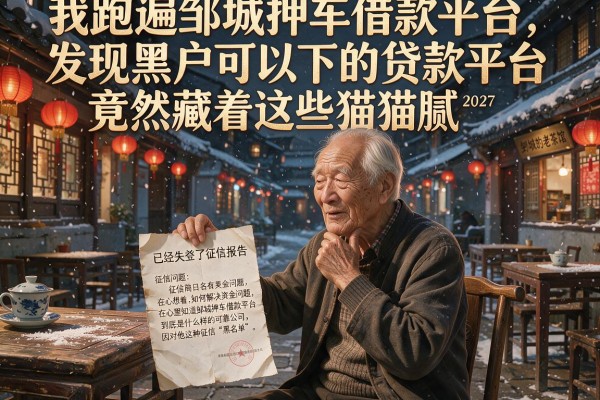 我跑遍邹城押车借款平台，发现黑户可以下的贷款平台竟然藏着这些猫腻