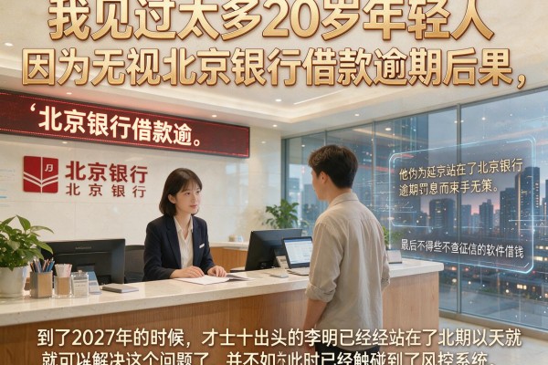 我见过太多20岁年轻人因为无视北京银行借款逾期后果，最后不得不去找那些不查征信的软件借钱
