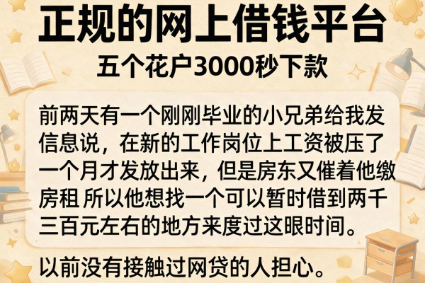 正规的网上借钱平台，细致阐述五个花户3000秒下款app
