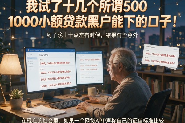 我试了十几个所谓500 1000小额贷款黑户能下的口子,结果有些意外