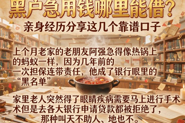 黑户急用钱哪里能借？亲身经历分享这几个靠谱口子