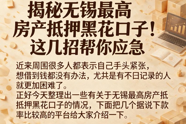 揭秘无锡最高房产抵押黑花口子，这几招帮你应急