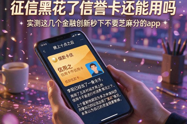 征信黑花了信誉卡还能用吗，实测这几个金融创新秒下不要芝麻分的app