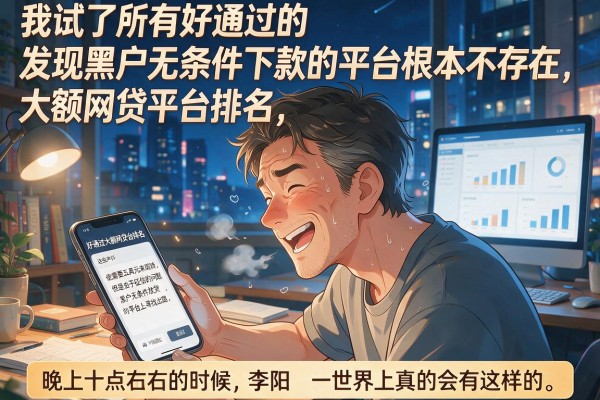 我试了所有好通过的大额网贷平台排名,发现黑户无条件下款的平台根本不存在