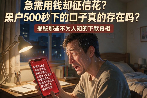 急需用钱却征信花？黑户500秒下的口子真的存在吗？揭秘那些不为人知的下款真相