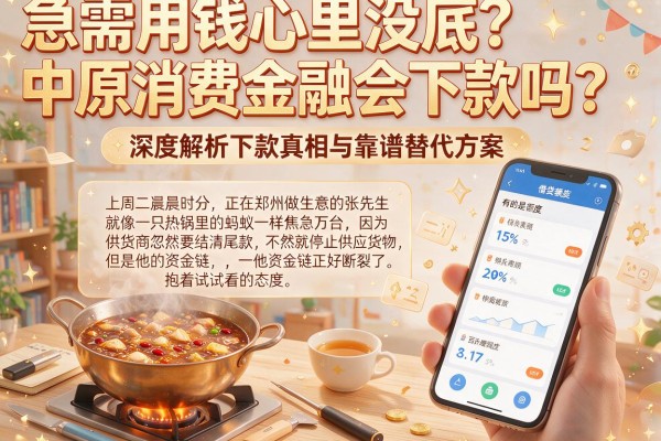 急需用钱心里没底？中原消费金融会下款吗？深度解析下款真相与靠谱替代方案