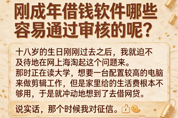 刚成年借钱软件哪些容易通过审核的呢？别急，看完这篇再填资料