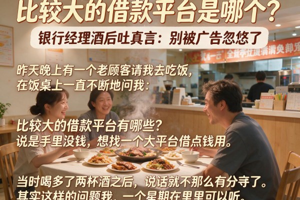 比较大的借款平台是哪个？银行经理酒后吐真言：别被广告忽悠了