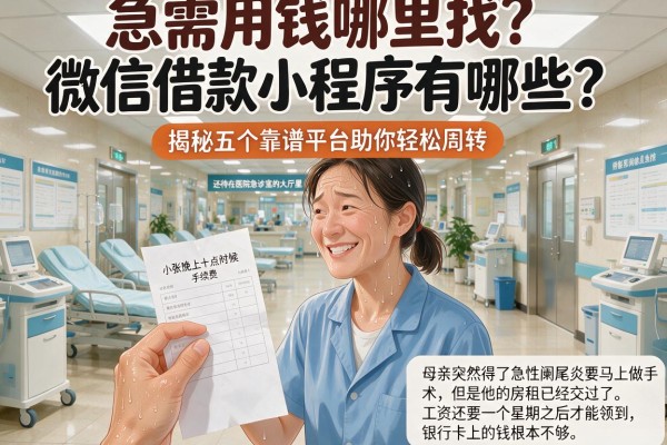 急需用钱哪里找？微信借款小程序有哪些？揭秘五个靠谱平台助你轻松周转