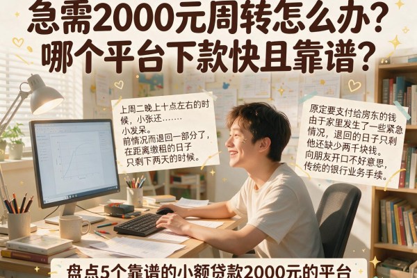 急需2000元周转怎么办？哪个平台下款快且靠谱？盘点5个靠谱的小额贷款2000元的平台