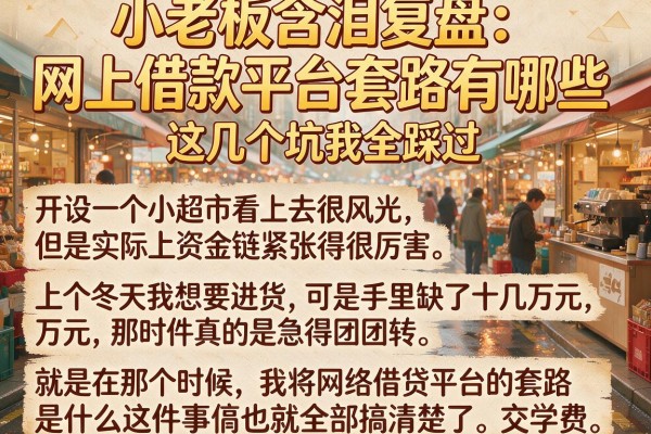 小老板含泪复盘：网上借款平台套路有哪些，这几个坑我全踩过