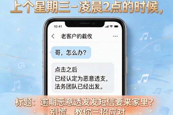 逾期恶意透支发短信要来家里？别慌，教你三招应对