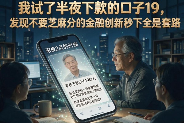 我试了半夜下款的口子19，发现不要芝麻分的金融创新秒下全是套路