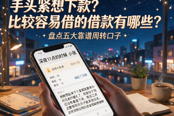 手头紧想下款？比较容易借的借款有哪些？盘点五大靠谱周转口子