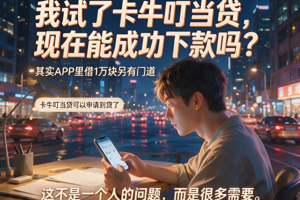 我试了卡牛叮当贷，现在能成功下款吗？其实APP里借1万块另有门道