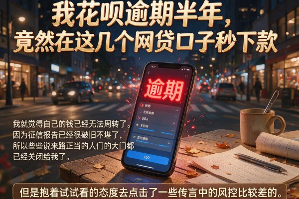 我花呗逾期半年，竟然在这几个网贷口子秒下款
