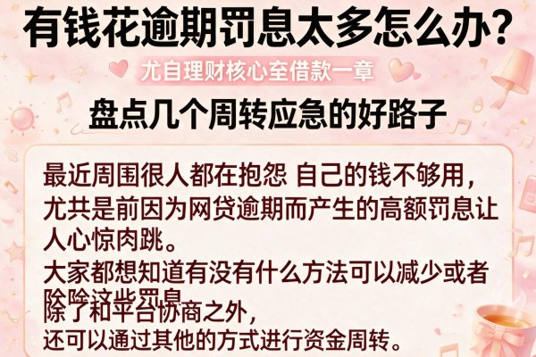 有钱花逾期罚息太多怎么办？盘点几个周转应急的好路子