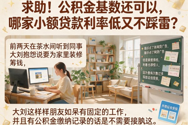 求助！公积金基数还可以，哪家小额贷款利率低又不踩雷？
