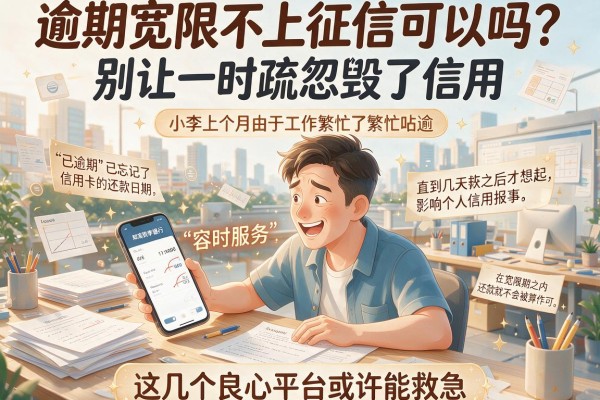 逾期宽限不上征信可以吗？别让一时疏忽毁了信用，这几个良心平台或许能救急