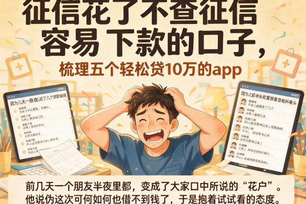 征信花了不查征信容易下款的口子，梳理五个轻松贷10万的app