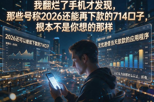 我翻烂了手机才发现，那些号称2026还能再下款的714口子，根本不是你想的那样