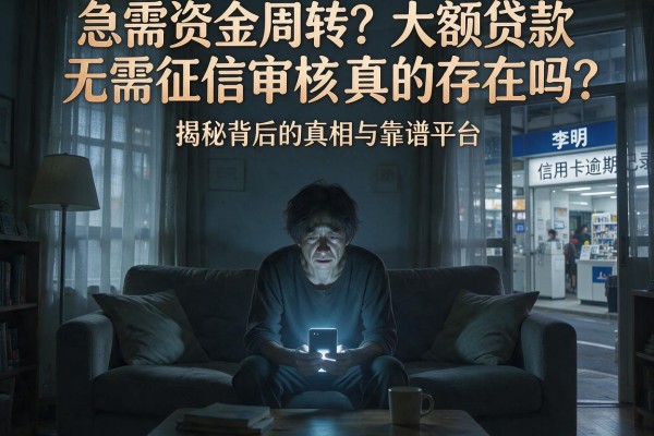 急需资金周转？大额贷款无需征信审核真的存在吗？揭秘背后的真相与靠谱平台