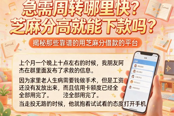急需周转哪里快？芝麻分高就能下款吗？揭秘那些靠谱的用芝麻分借款的平台