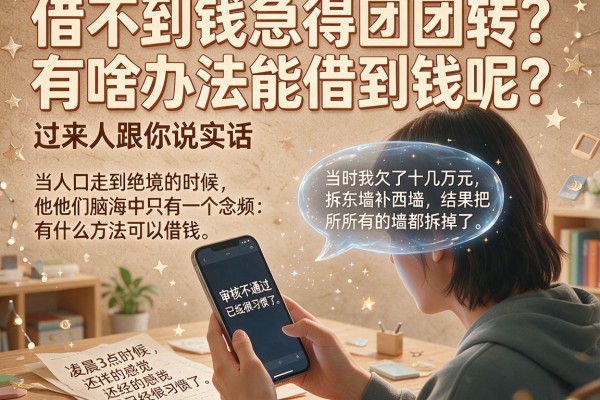 借不到钱急得团团转？有啥办法能借到钱呢，过来人跟你说实话