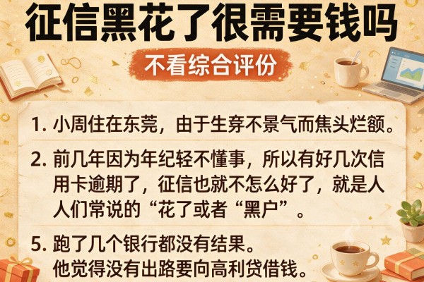 征信黑花了很需要钱吗，罗列5个不看综合评分的网贷