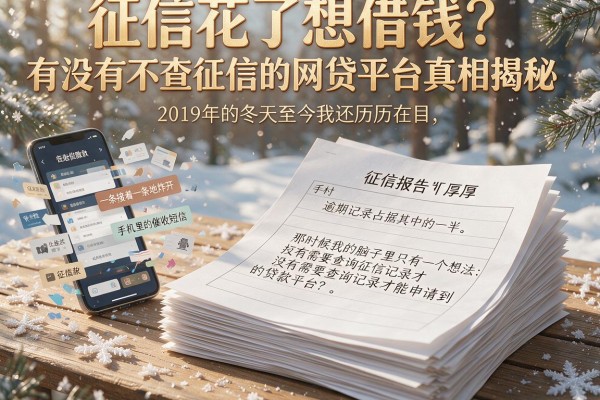 征信花了想借钱？有没有不查征信的网贷平台真相揭秘