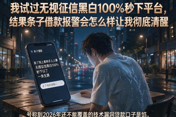 我试过无视征信黑白100%秒下平台，结果条子借款报警会怎么样让我彻底清醒