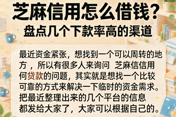 芝麻信用怎么借钱?盘点几个下款率高的渠道
