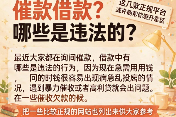 催款借款哪些是违法的？这几款正规平台或许能帮你避开雷区