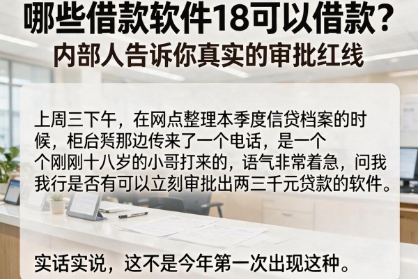哪些借款软件18可以借款？内部人告诉你真实的审批红线