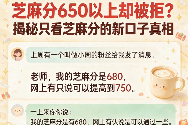 芝麻分650以上却被拒？揭秘只看芝麻分的新口子真相