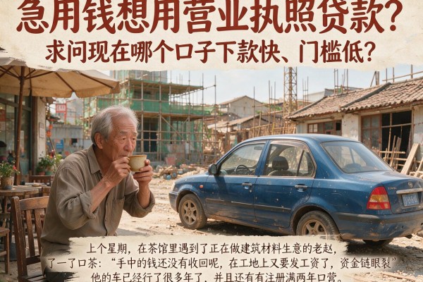 急用钱想用营业执照贷款？求问现在哪个口子下款快、门槛低？