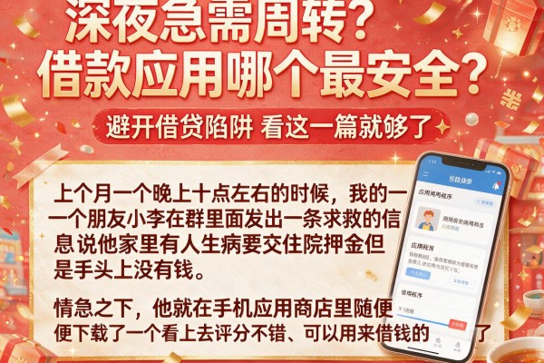 深夜急需周转？借款应用哪个最安全？避开借贷陷阱看这一篇就够了