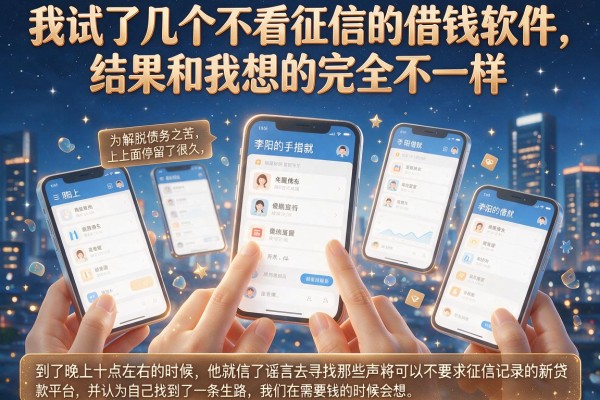 我试了几个不看征信的借钱软件,结果和我想的完全不一样