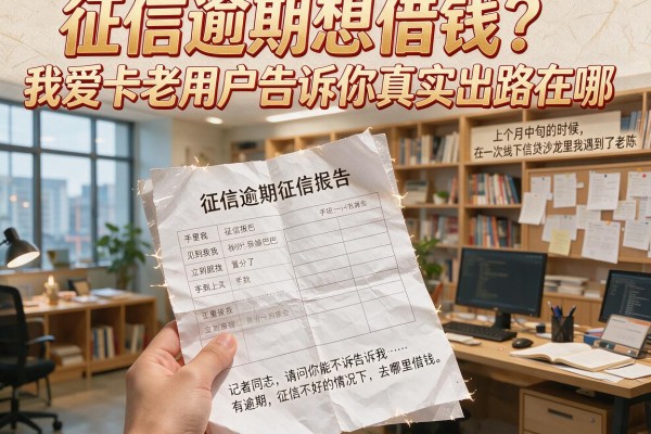 征信逾期想借钱？我爱卡老用户告诉你真实出路在哪