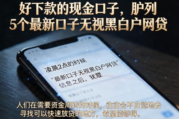 好下款的现金口子，胪列5个最新口子无视黑白户网贷