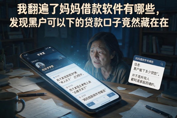我翻遍了妈妈借款软件有哪些，发现黑户可以下的贷款口子竟然藏在